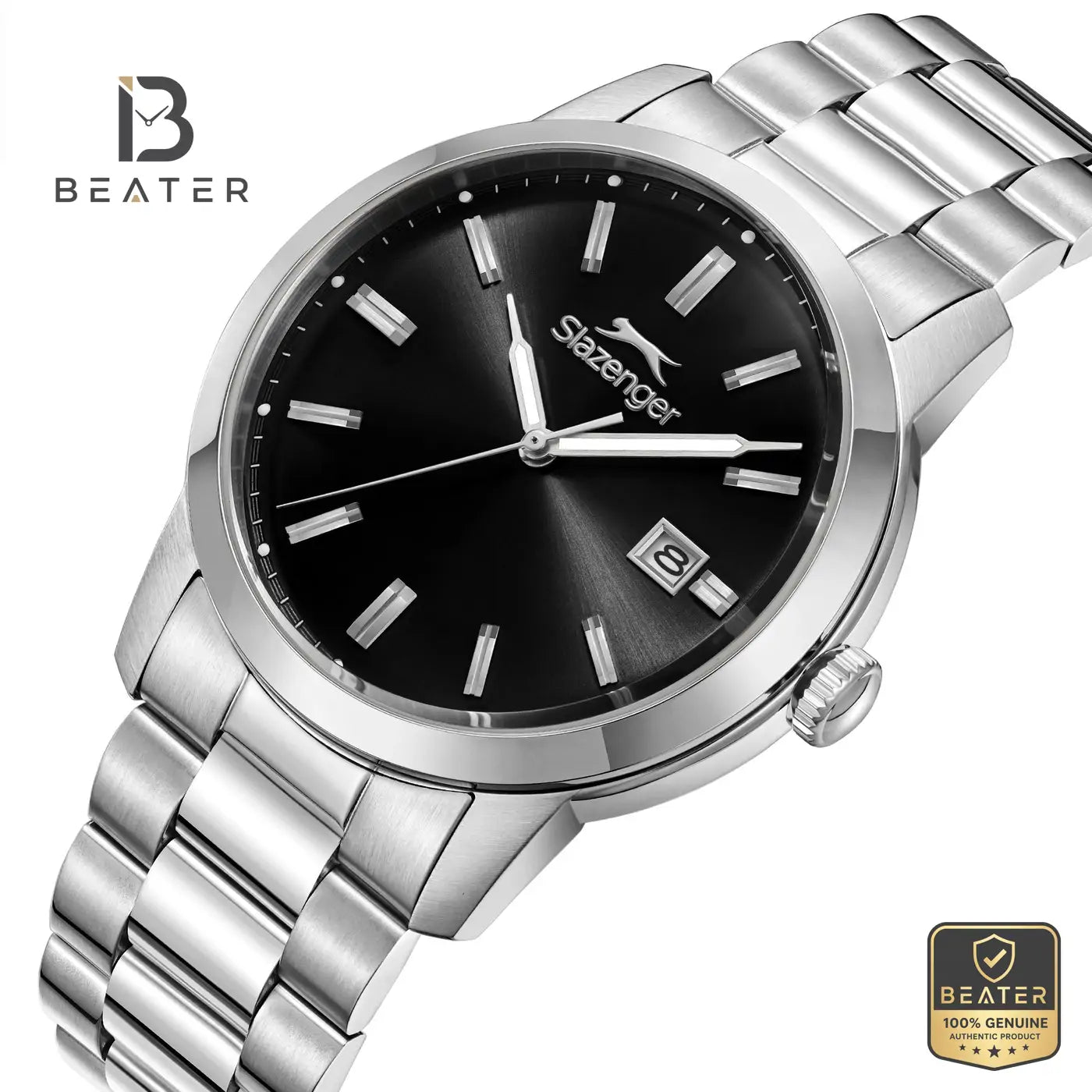 Slazenger SL.9.2495.1.01 Men's Silver Metal Strap Watch Secondary image