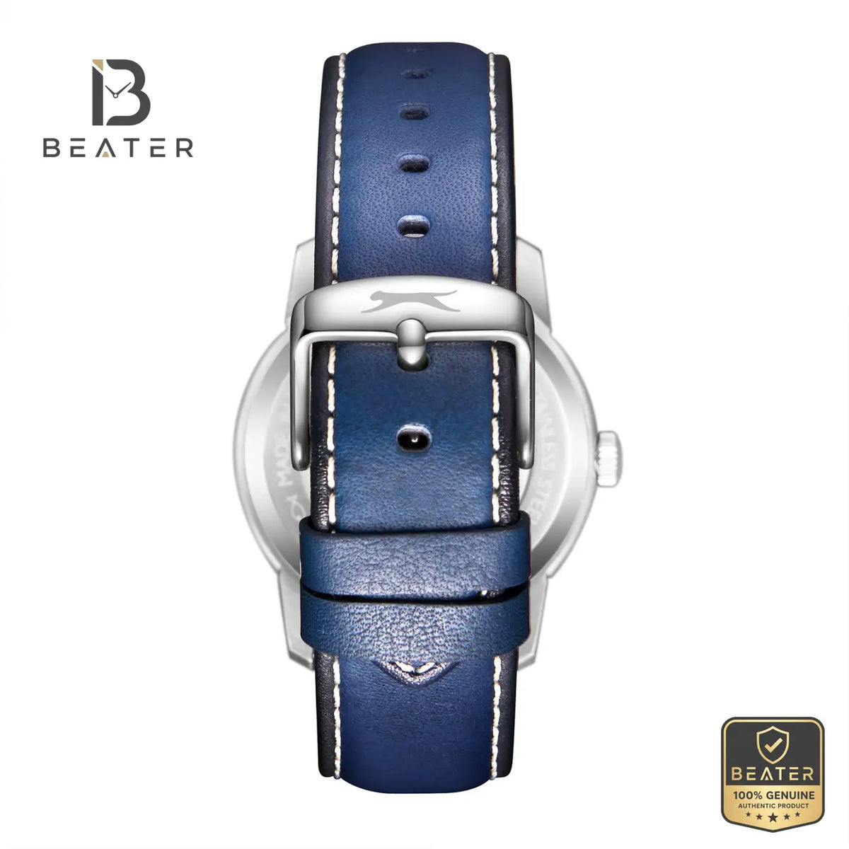 Slazenger SL.9.2496.1.06 Men's Dark Blue Leather Strap Watch - View 4 - Beater