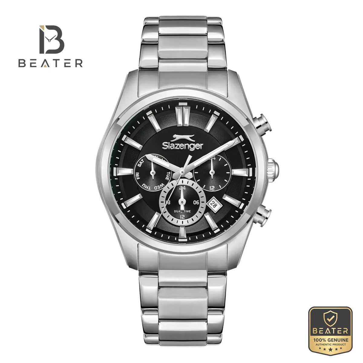Slazenger SL.9.2498.2.05 Men's Silver Metal Strap Watch - Beater Main image