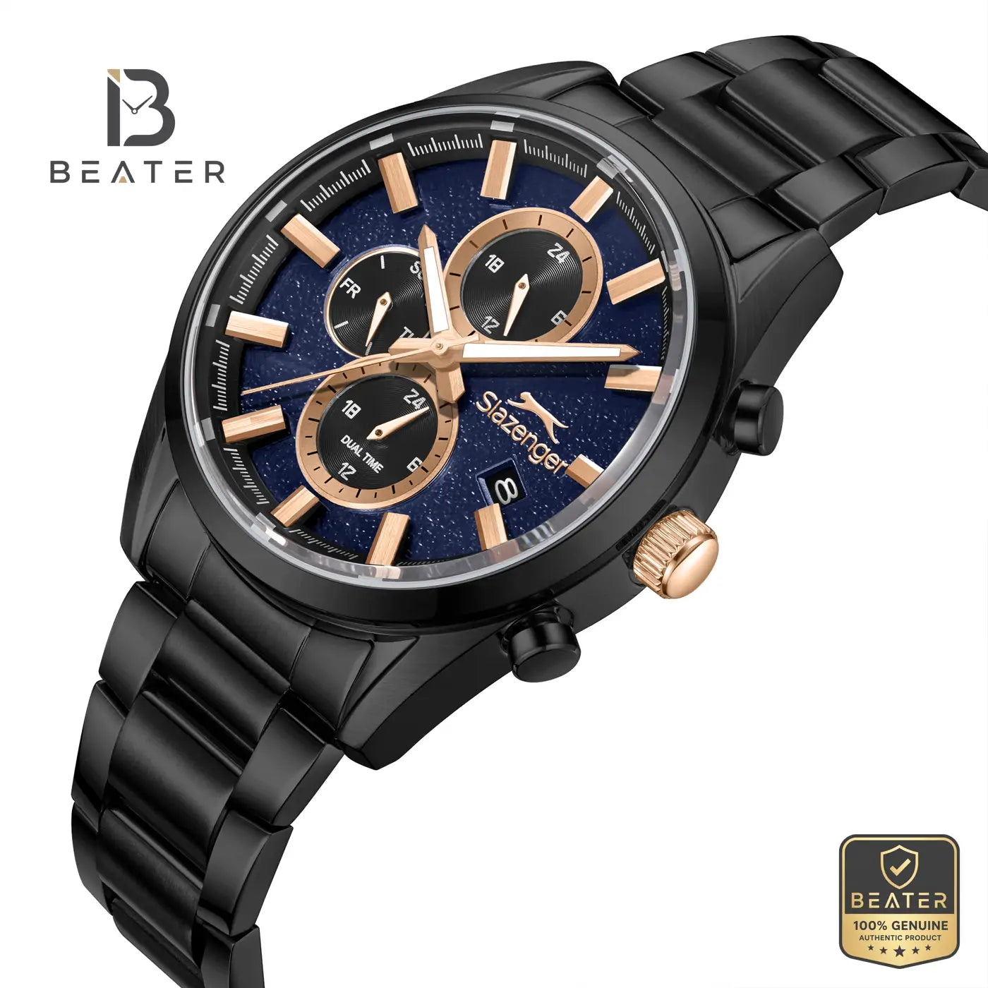 Slazenger SL.9.2515.2.06 Men's Dark Blue Metal Strap Watch Secondary image