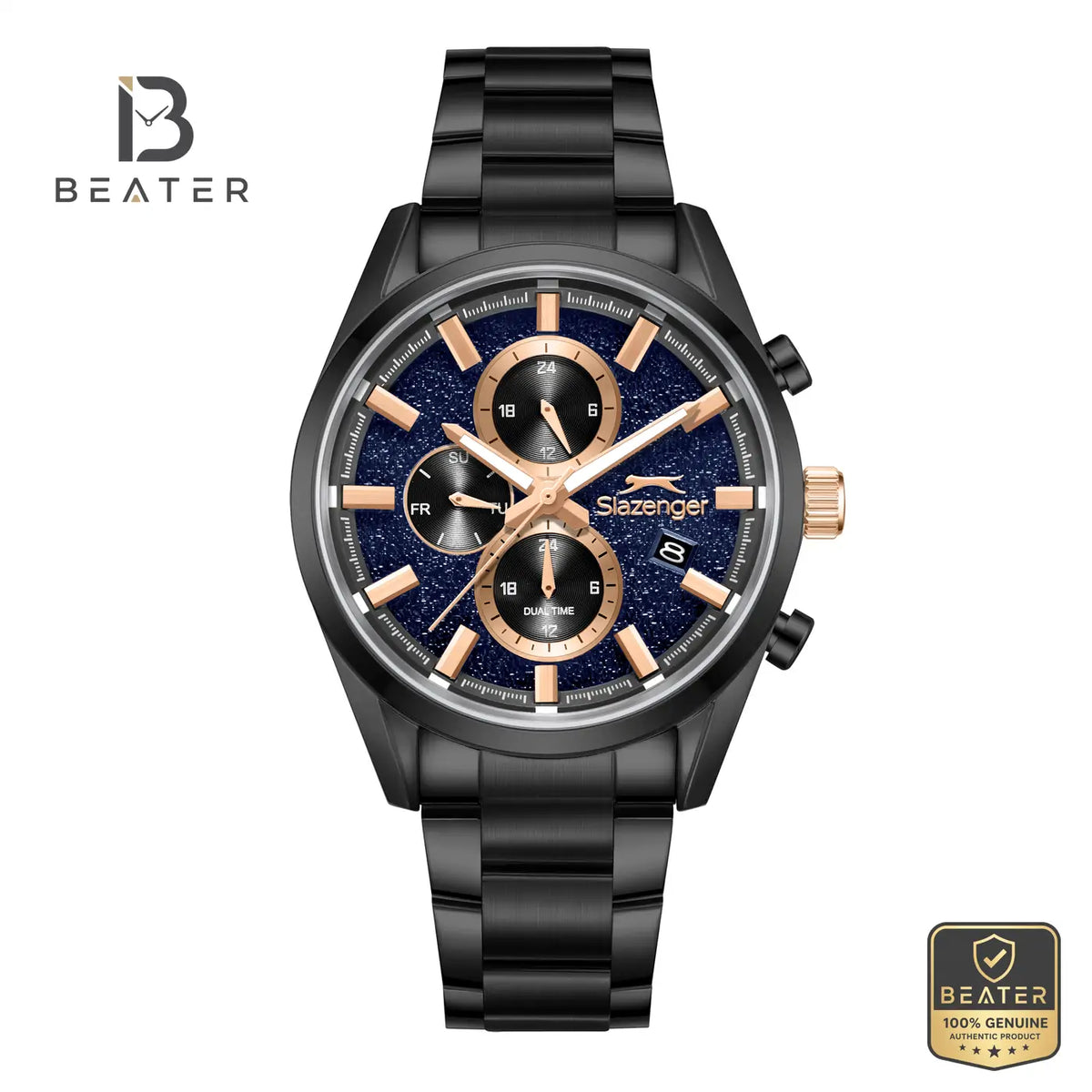 Slazenger SL.9.2515.2.06 Men's Dark Blue Metal Strap Watch - Beater