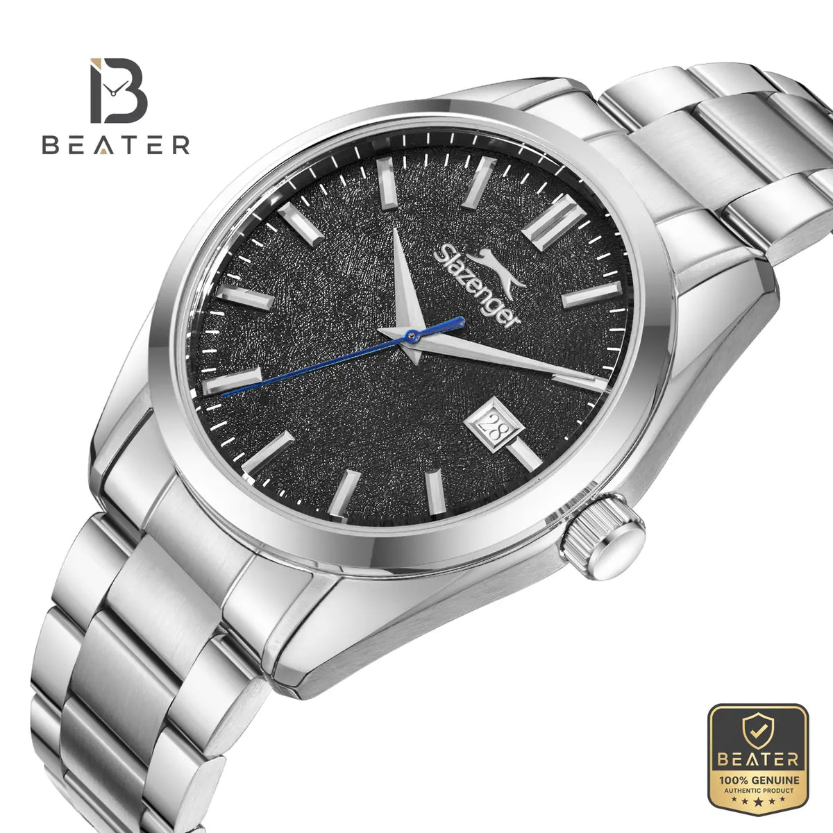 Slazenger SL.9.2520.1.01 Men's Silver Metal Band Watch - View 2 - Beater