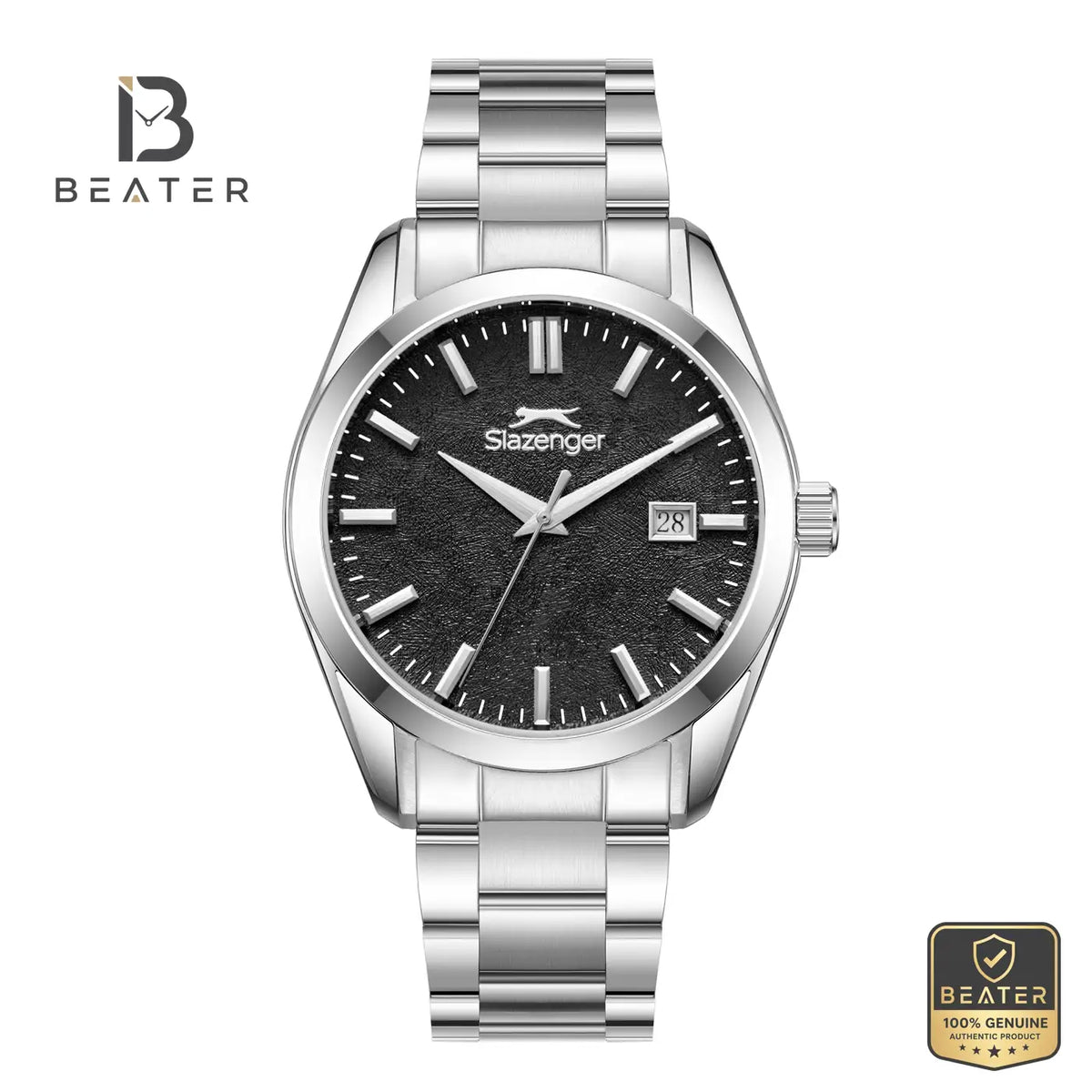 Slazenger SL.9.2520.1.01 Men's Silver Metal Band Watch - Beater Main image