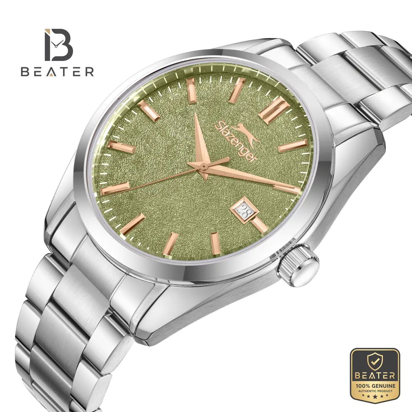 Slazenger SL.9.2520.1.02 Men's Khaki Stainless Steel Bracelet Watch Secondary image