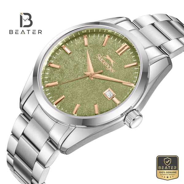 Slazenger SL.9.2520.1.02 Men's Khaki Stainless Steel Bracelet Watch - View 2 - Beater
