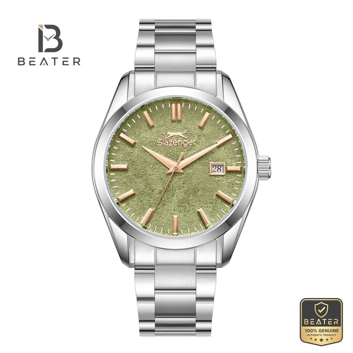 Slazenger SL.9.2520.1.02 Men's Khaki Stainless Steel Bracelet Watch - Beater Main image