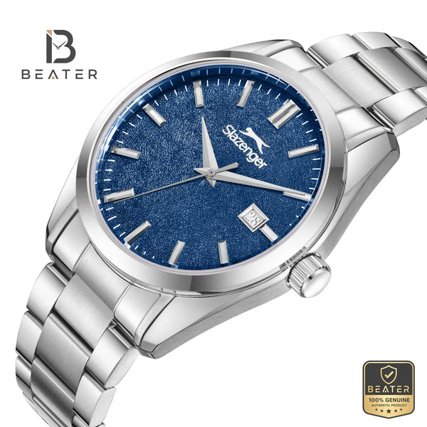 Slazenger SL.9.2520.1.03 Men's Dark Blue Stainless Steel Bracelet Watch - View 3 - Beater