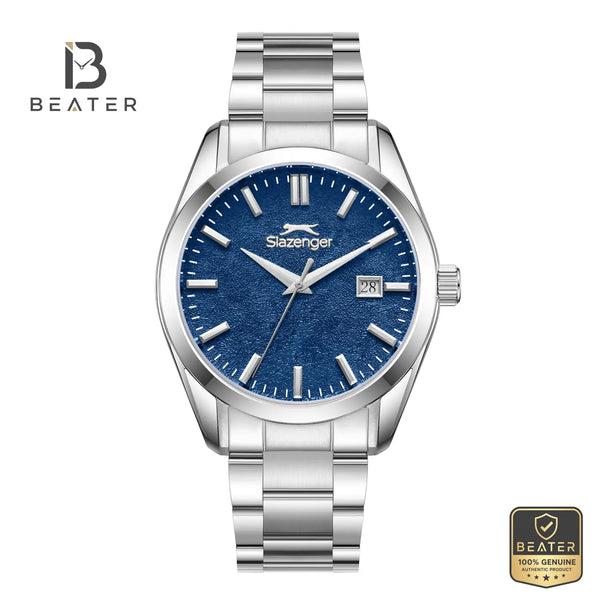Slazenger SL.9.2520.1.03 Men's Dark Blue Stainless Steel Bracelet Watch - Beater
