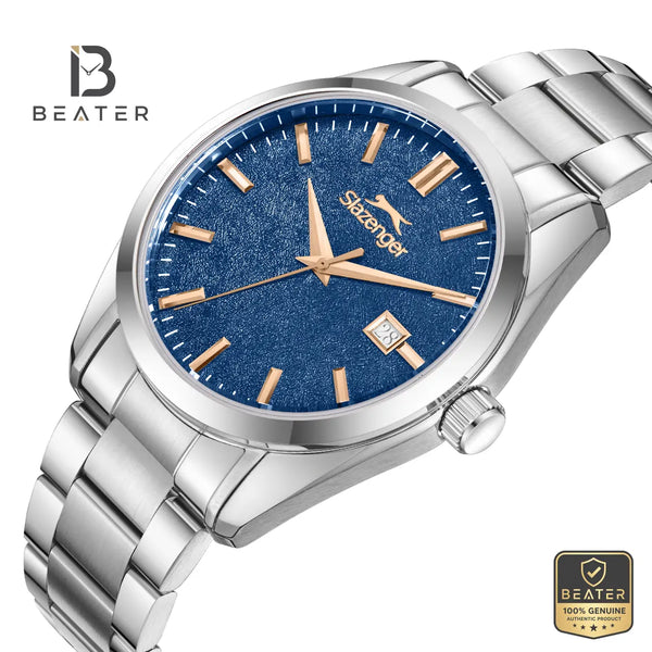 Slazenger SL.9.2520.1.07 Men's Dark Blue Stainless Steel Bracelet Watch - View 2 - Beater