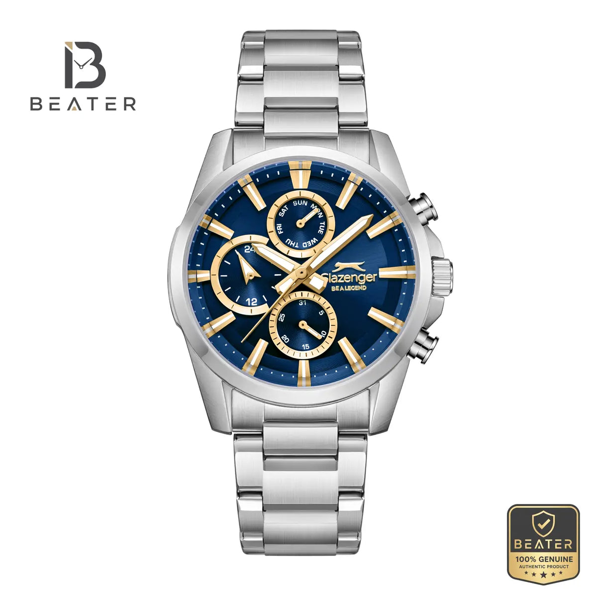 Slazenger SL.9.2522.2.05 Men's Dark Blue Metal Bracelet Watch - Beater Main image