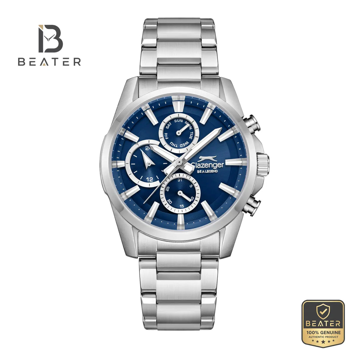 Slazenger SL.9.2522.2.07 Men's Dark Blue Stainless Steel Bracelet Watch - Beater Main image