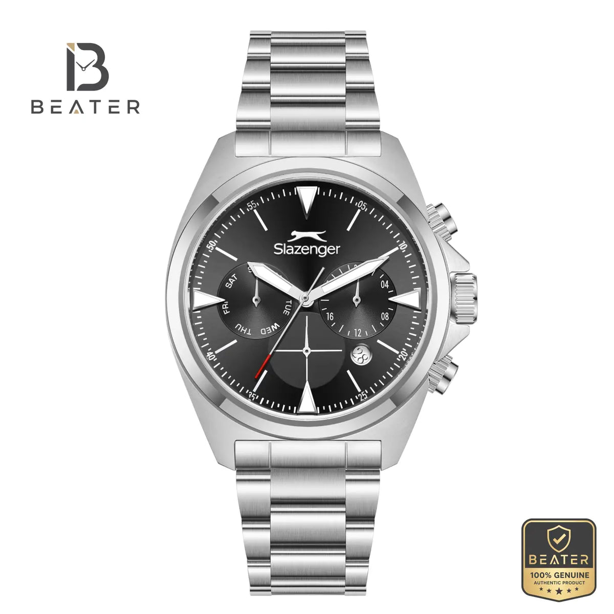 Slazenger SL.9.2527.2.01 Men's Gun Metal Strap Watch - Beater