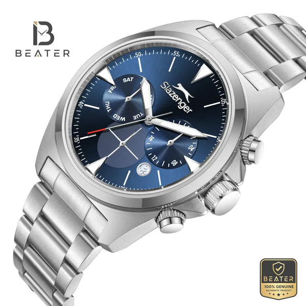 Slazenger SL.9.2527.2.03 Men's Dark Blue Stainless Steel Bracelet Watch - View 4 - Beater