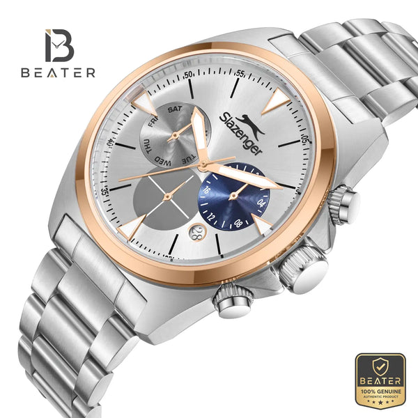 Slazenger SL.9.2527.2.04 Men's Silver Metal Bracelet Watch - View 2 - Beater