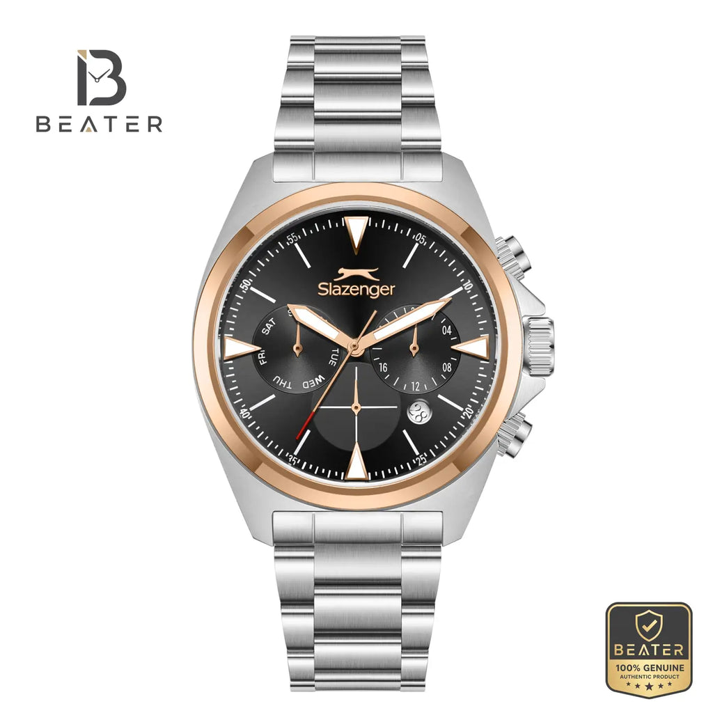 Slazenger SL.9.2527.2.05 Men's Grey Stainless Steel Bracelet Watch - Beater