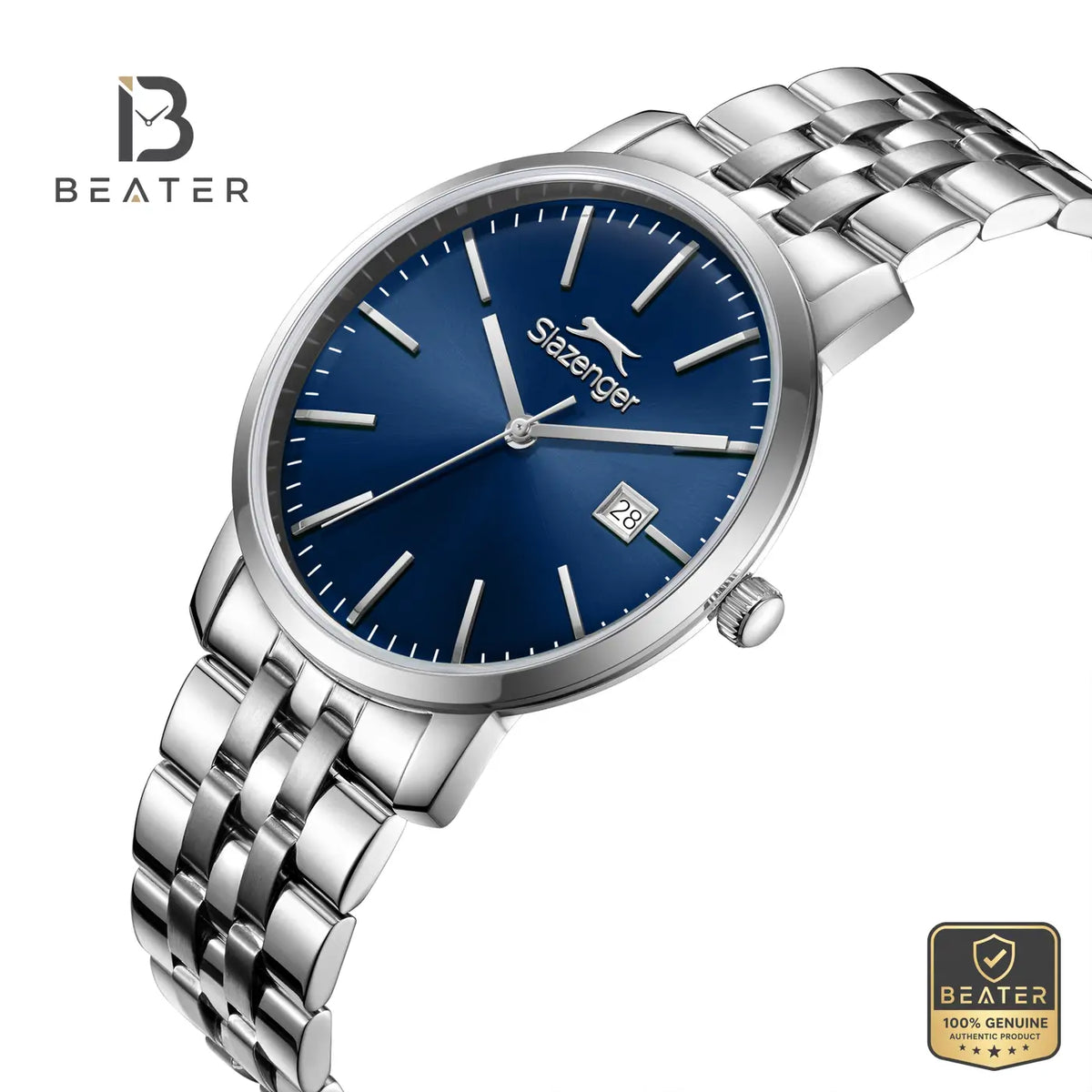 Slazenger SL.9.2529.1.02 Men's Dark Blue Stainless Steel Bracelet Watch - View 2 - Beater