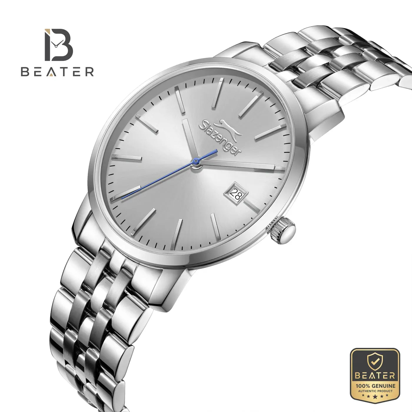 Slazenger SL.9.2529.1.03 Men's Silver Metal Strap Watch Secondary image
