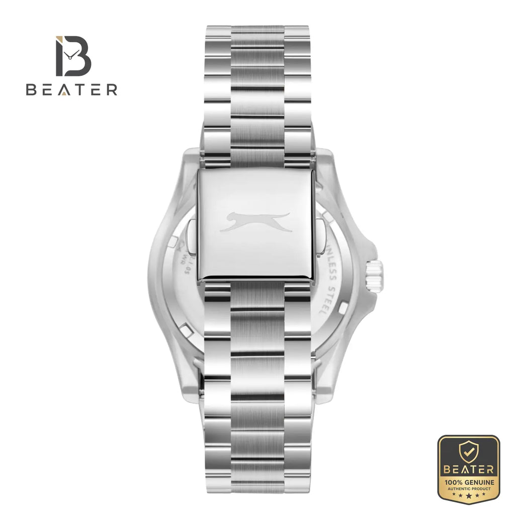 Slazenger SL.9.2532.1.04 Men's Dark Grey Stainless Steel Bracelet Watch - View 4 - Beater