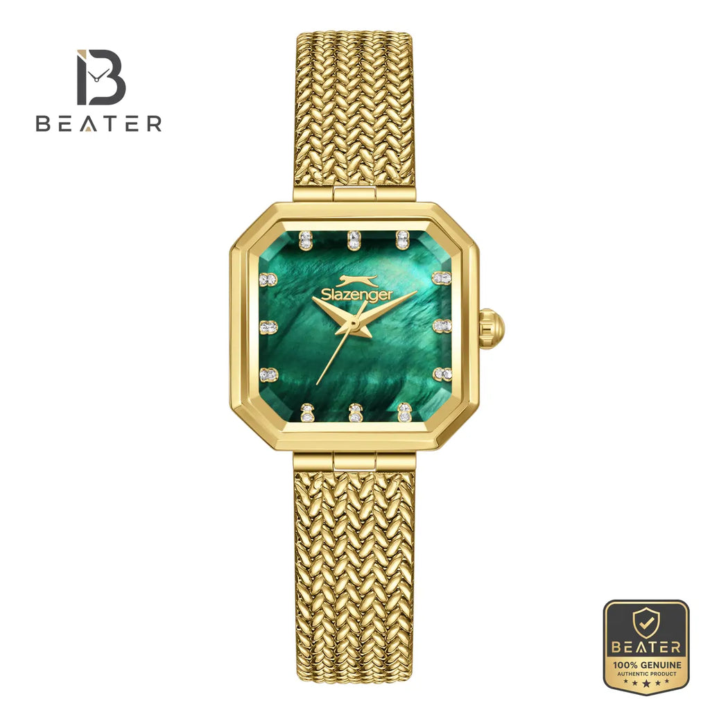 Slazenger SL.9.2534.3.02 Women's Dark Green Mesh Strap Watch - Beater