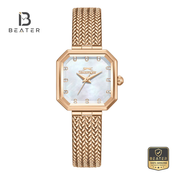 Slazenger SL.9.2534.3.03 Women's MOP Stainless Steel Mesh Strap Watch - Beater