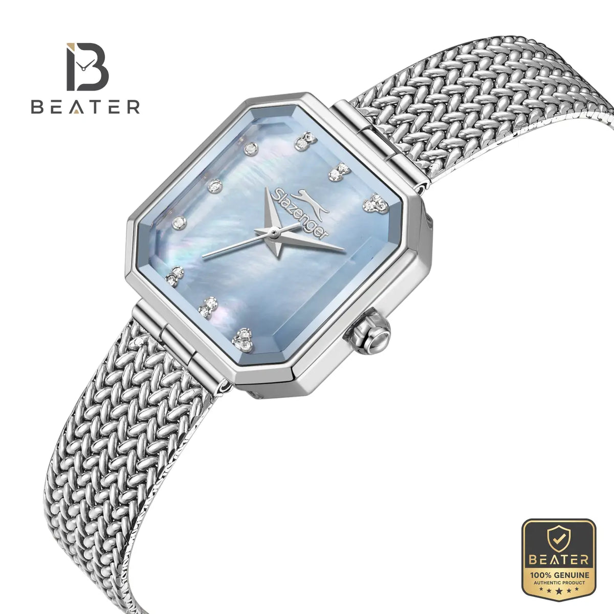 Slazenger SL.9.2534.3.04 Women's Blue Mesh Strap Watch - View 2 - Beater