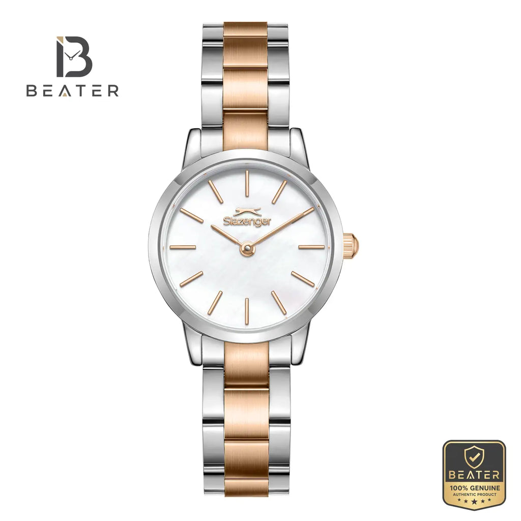 Slazenger SL.9.2536.3.07 Women's White MOP Metal Strap Watch - Beater