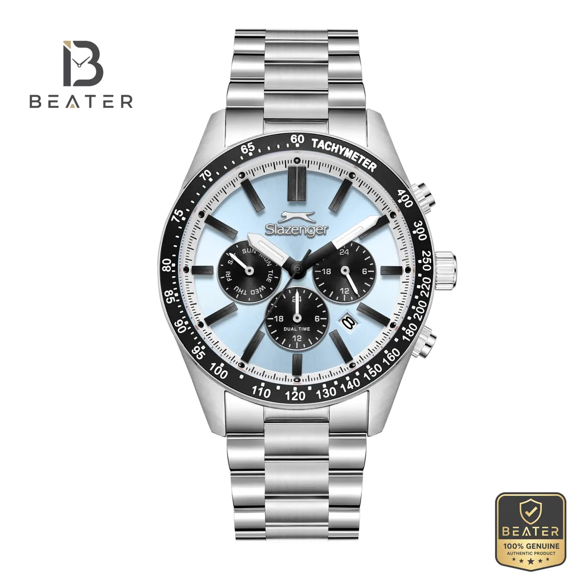 Slazenger SL.9.2538.2.04 Men's Blue Metal Strap Watch - Beater