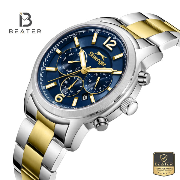 Slazenger SL.9.2541.2.03 Men's Dark Blue Metal Bracelet Watch - View 2 - Beater