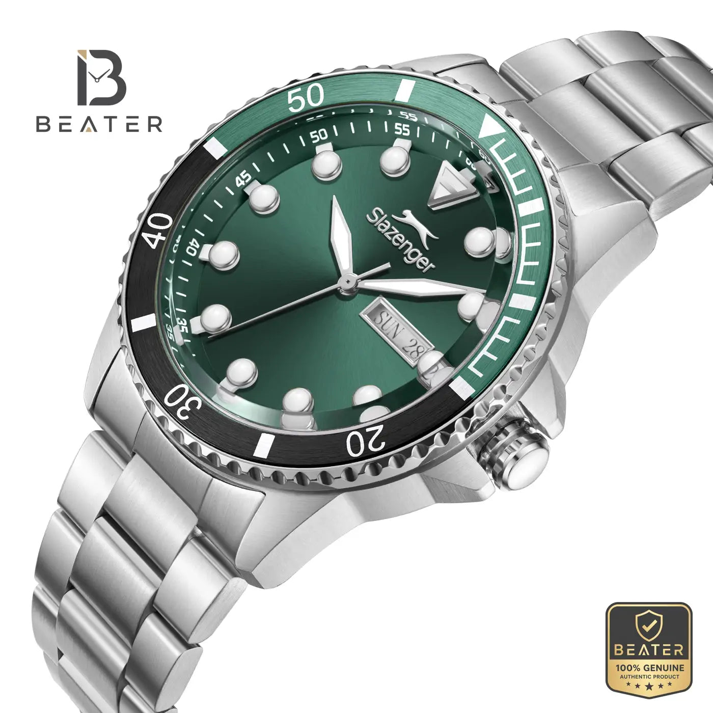 Slazenger SL.9.2544.2.02 Men's Dark Green Stainless Steel Bracelet Watch Secondary image