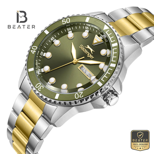 Slazenger SL.9.2544.2.05 Men's Dark Green Metal Strap Watch - View 2 - Beater