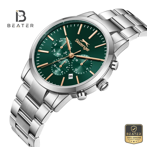 Slazenger SL.9.2545.2.03 Men's Dark Green Metal Strap Watch - View 2 - Beater