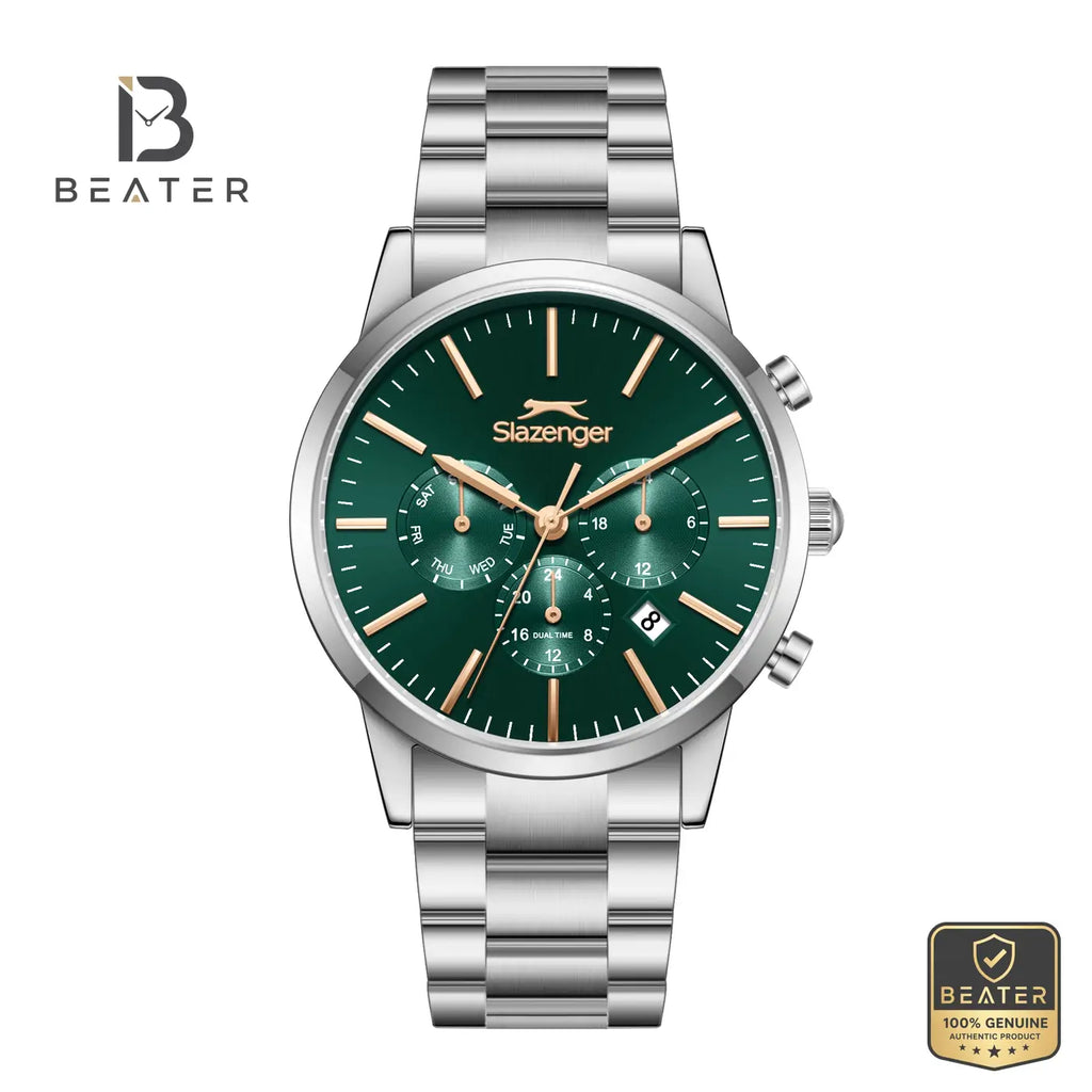 Slazenger SL.9.2545.2.03 Men's Dark Green Metal Strap Watch - Beater
