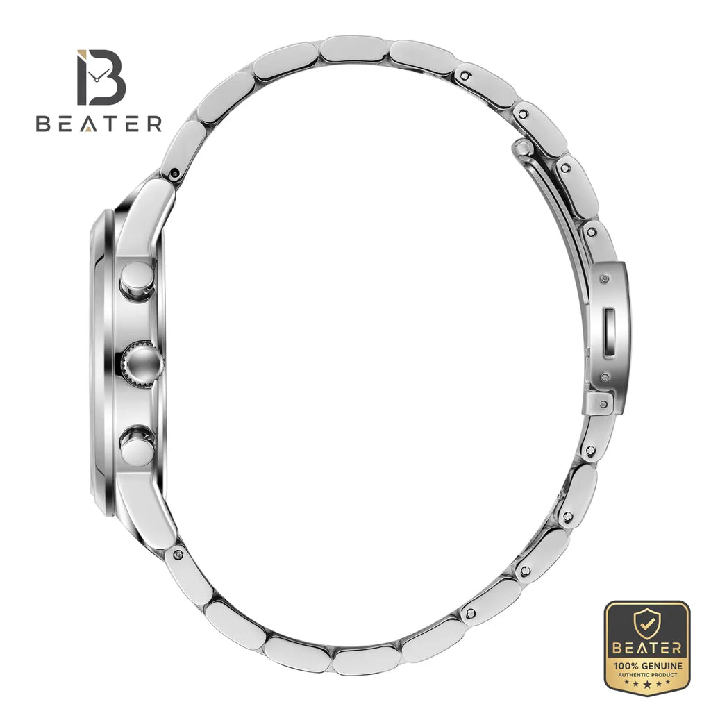 Slazenger SL.9.2545.2.05 Men's Black Dial Metal Strap Watch - View 3 - Beater