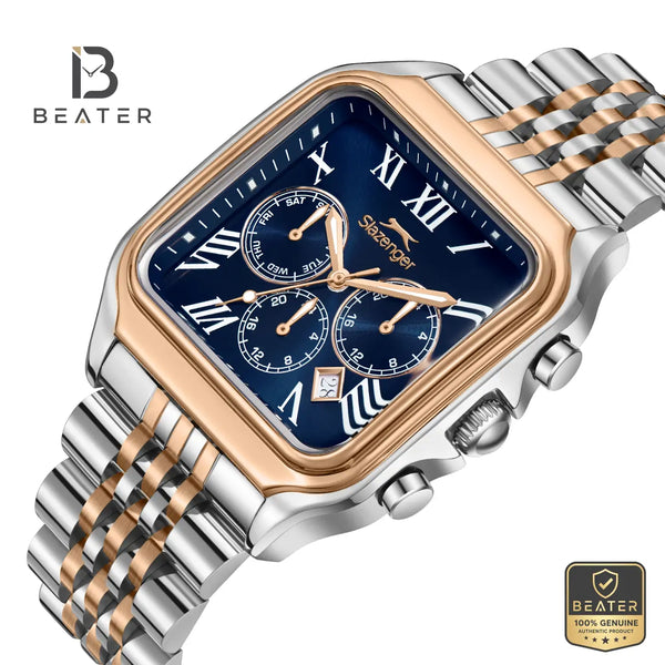 Slazenger SL.9.2547.2.03 Men's Dark Blue Metal Bracelet Watch - View 2 - Beater