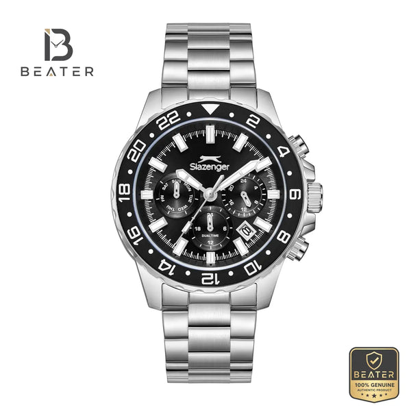 Slazenger SL.9.2552.2.01 Men's Black Stainless Steel Bracelet Watch - Beater