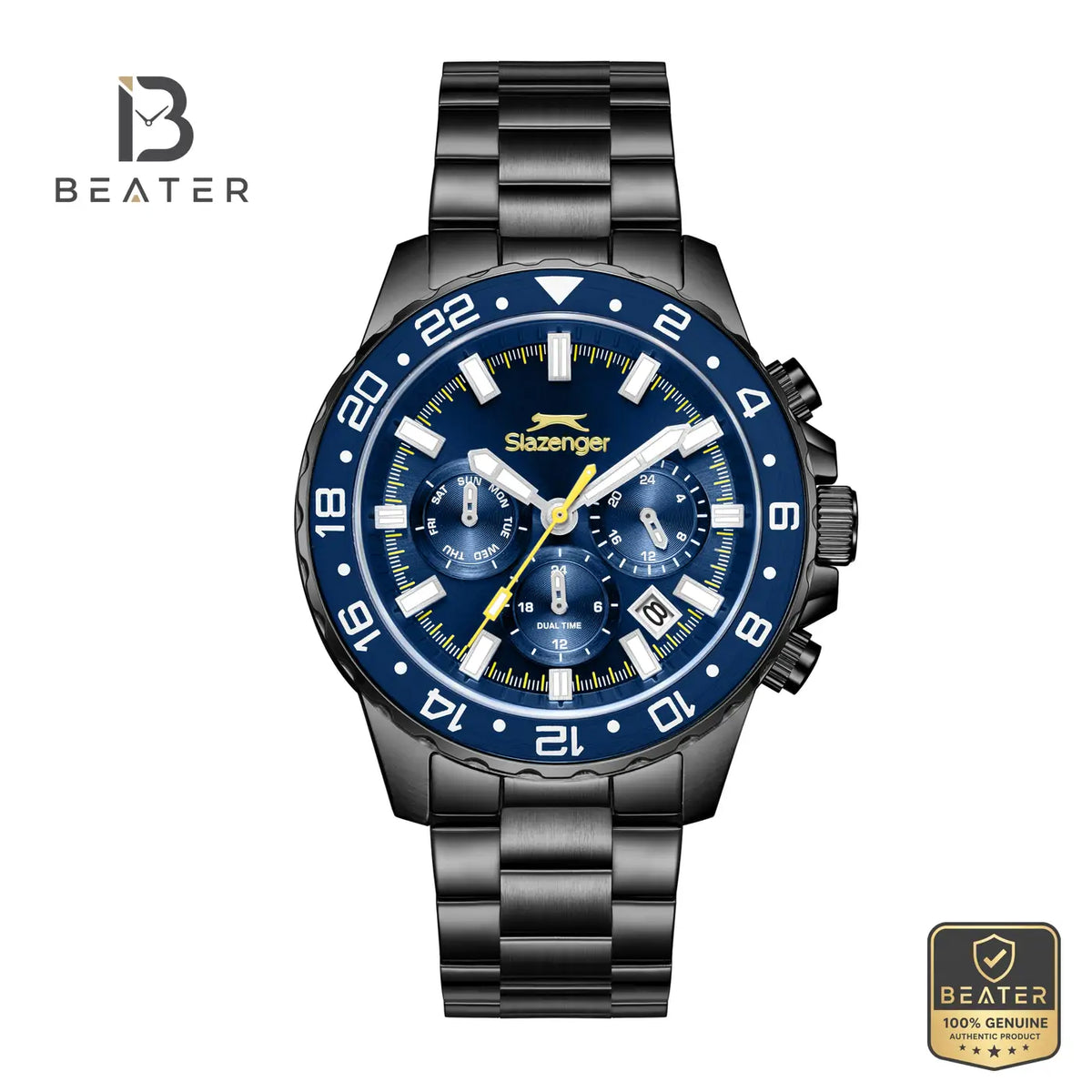 Slazenger SL.9.2552.2.660 Men's Black Metal Watch - Beater