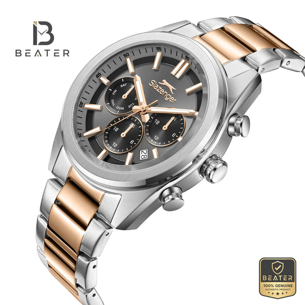 Slazenger SL.9.2554.2.03 Men's Brown Metal Bracelet Watch - View 3 - Beater