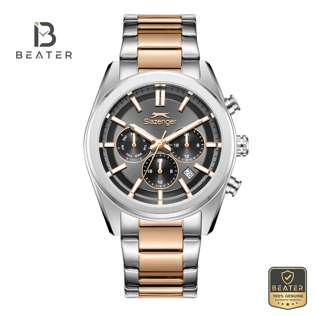 Slazenger SL.9.2554.2.03 Men's Brown Metal Bracelet Watch - Beater