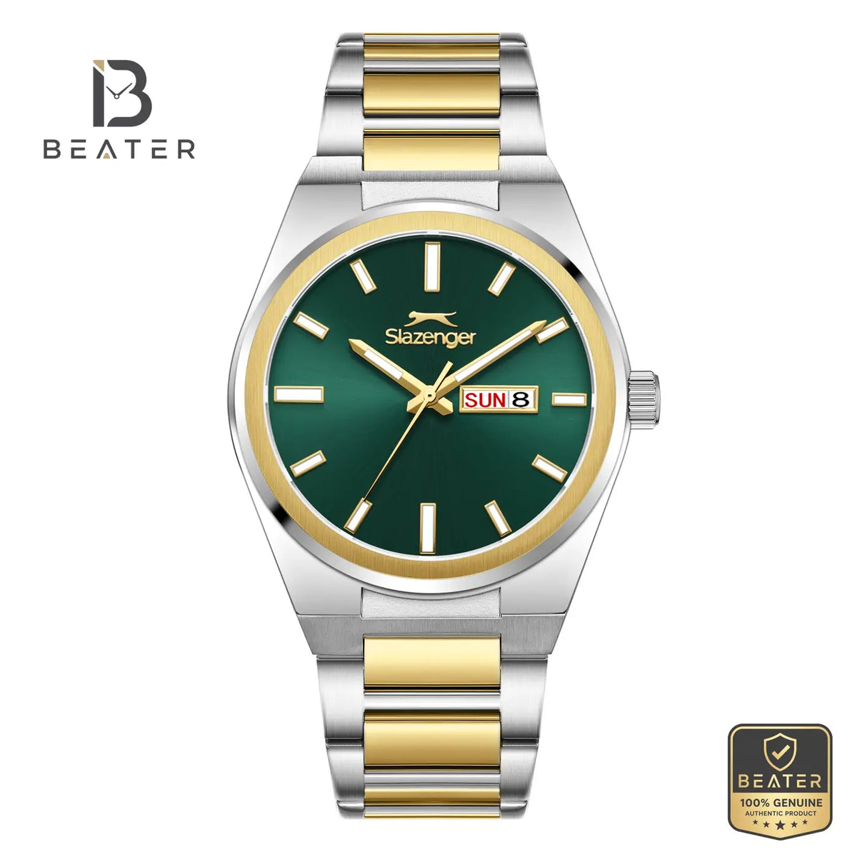 Slazenger SL.9.2555.2.02 Men's Dark Green Metal Bracelet Watch - Beater Main image
