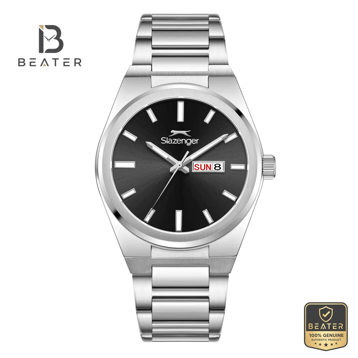 Slazenger SL.9.2555.2.04 Men's Black Dial Metal Bracelet Watch - Beater Main image