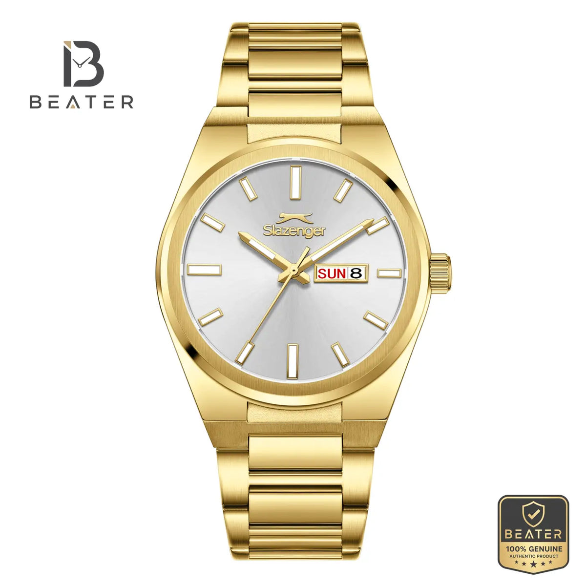 Slazenger SL.9.2555.2.05 Men's Silver Metal Strap Watch - Beater