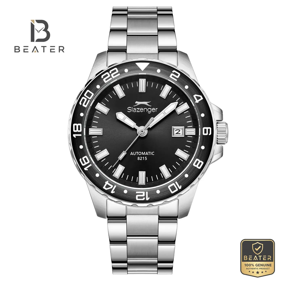 Slazenger SL.9.2556.2.01 Men's Black Metal Bracelet Watch - Beater Main image