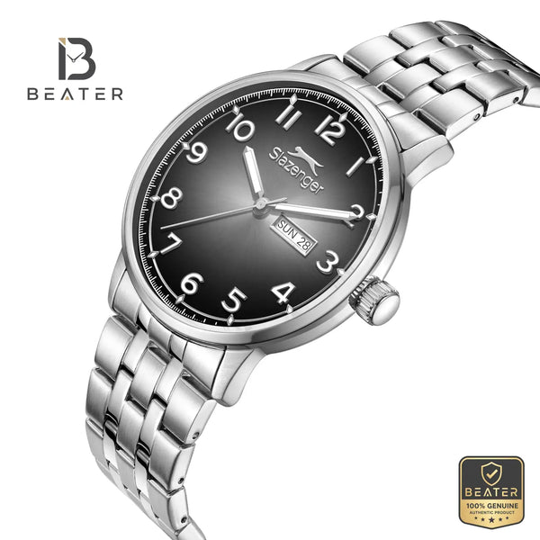 Slazenger SL.9.2560.2.01 Men's Black Metal Strap Watch - View 2 - Beater