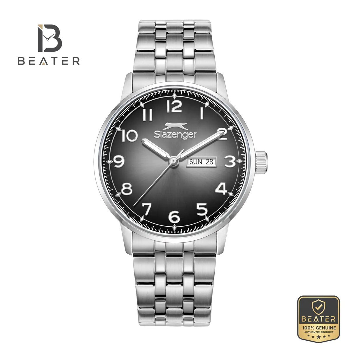 Slazenger SL.9.2560.2.01 Men's Black Metal Strap Watch - Beater Main image