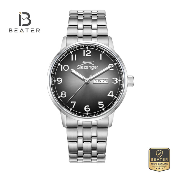 Slazenger SL.9.2560.2.01 Men's Black Metal Strap Watch - Beater