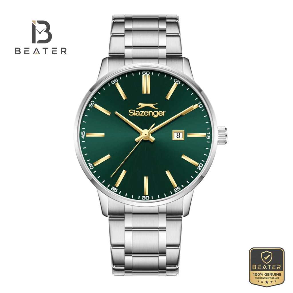 Slazenger SL.9.2561.2.04 Men's Dark Green Metal Strap Watch - Beater