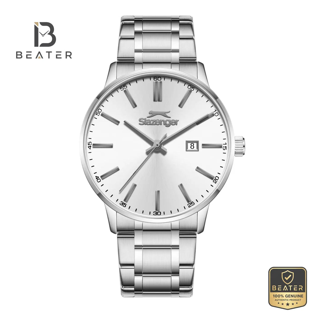 Slazenger SL.9.2561.2.06 Men's Silver Dial Metal Bracelet Watch - Beater