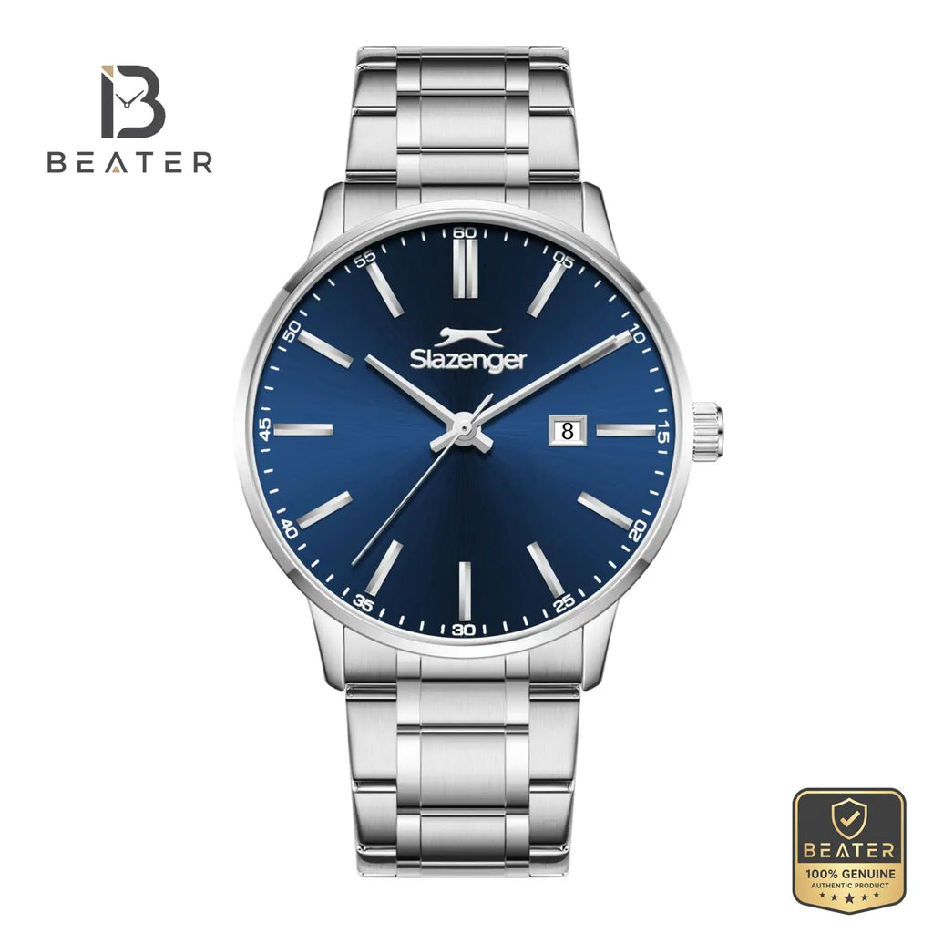 Slazenger SL.9.2561.2.07 Men's Dark Blue Metal Bracelet Watch - Beater
