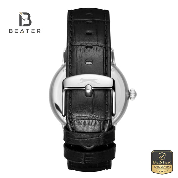 Slazenger SL.9.2562.2.01 Men's Black Leather Strap Watch - View 4 - Beater