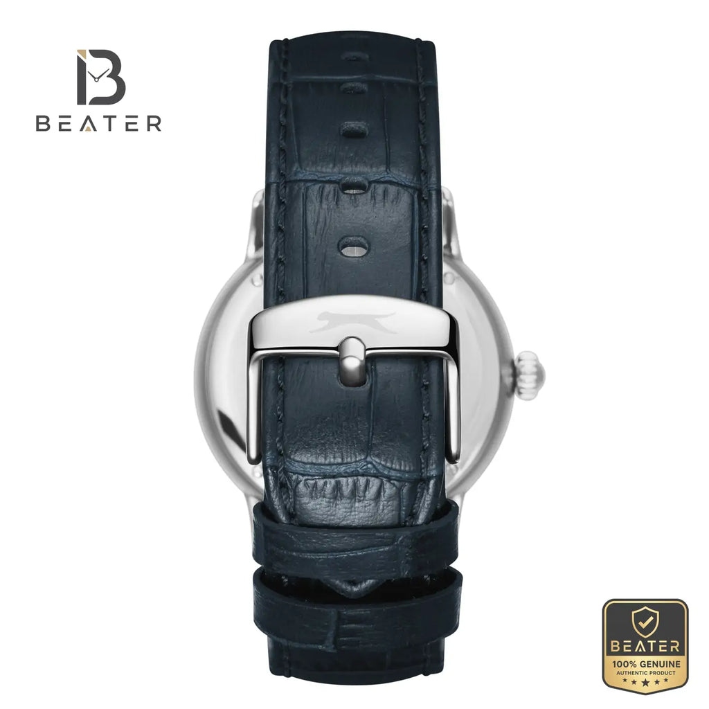 Slazenger SL.9.2562.2.02 Men's Dark Blue Leather Strap Watch - View 4 - Beater